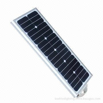 All-in-one integrated solar LED street light, 25W power, with motion sensor